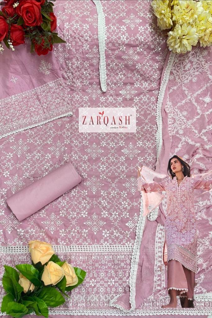 Lawankari Vol 24 By Zarqash Embroidery Cotton Pakistani Suits Wholesale Market In Surat